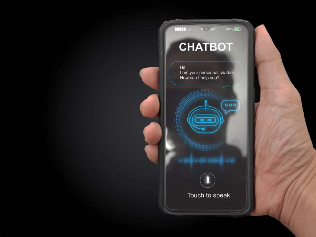 mobile smartphone with chatterbot application
