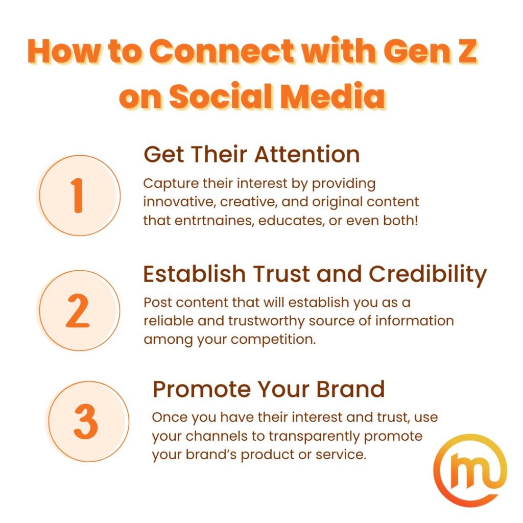 How to Connect with Gen Z on Social Media infographic